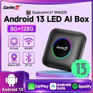 Android 13 CarlinKit CarPlay AIกล่องQualcomm SM6225 Wireless CarPlay Android Autoกล่องสมาร์ททีวีสำหรับNetflix YouTube FOTAอัพเกรด