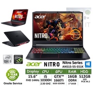 Acer Notebook Nitro AN515-55-551K (i5-10300H, 16G, GTX1660Ti 4GD6, Win10) ประกันเอเซอร์ 3 ปี
