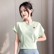 ชุดโยคะ AMI WZWZ สำหรับผู้หญิงในช่วงฤดูร้อน กางเกงยาว กระโปรงกีฬา แห้งเร็ว แฟชั่น กระโปรงสั้น ผ้าฝ้า