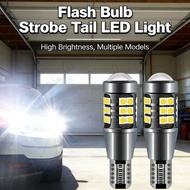 Flash Tail Strobe Lampu Bulb Non-flash W16W T15 Flash LED Car Motorcycle Reverse