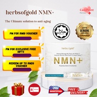 {100% GENUINE} Herbs of Gold NMN+ (30'S) PM FOR VOUCHER UP TO RM20 AND EXCLUSIVE FREE GIFT
