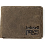 Timberland PRO Men's Leather RFID Wallet with Removable Flip Pocket Card carrier