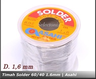 Timah METERAN Solder Asahi 1.6 mm Grade 60persen Alloy  250 gram