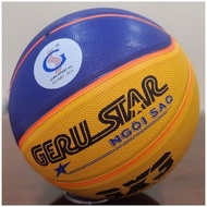 Geru rubber basketball 3x3 - free net + Dungcusport pump