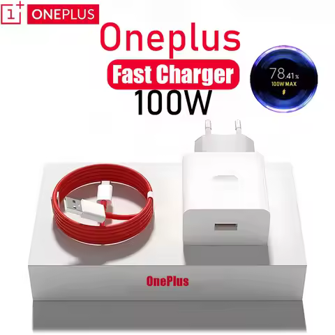 OnePlus Original Charger 100W SuperVOOC Fast Charging Phone Adapter USB to Type C Cable For Oneplus 