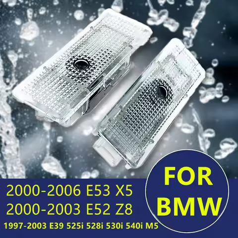 2X LED Car Door Welcome Logo Projector Ghost Shadow Light Accessories For BMW E39 525i 528i 530i 540
