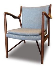 [ 椅子王 ]---- 丹麥 設計師 Finn Juhl Model 45 Easy chair ，復刻版--特價