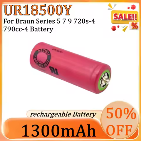 New UR18500Y 1300mAh Replacement Electric Shaver Battery 1300mAh For Braun Series 5 7 9 720s-4 790cc