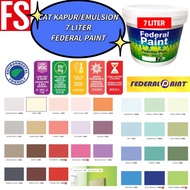 7 Liter 7L FEDERAL PAINT FEDELITE PLUS Interior Emulsion Paint Matt Finish Emulsion Paint Cat Kemasa