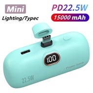 15000mAh Mini Power Bank 22.5W Fast Charging External Battery Fast Charge Pocket Portable Emergency 