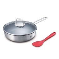 【ZWILLING 德國雙人】【SP-2601】不沾深煎鍋矽膠鍋鏟組贈