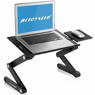 Laptop Desk, Alloyseed Foldable Laptop Table Stand, Height Adjustable Laptop Stand for Bed Couch...