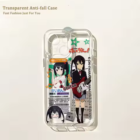 Y2K Japanese Anime K-K-ON Phone Case For Xiaomi Mi 14 13 12 11 10 10T 14T Poco X6 F5 F4 X7 X4 NFC Li