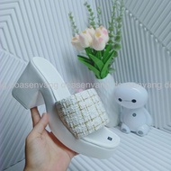 [ MẪU XINH GUỐC ĐẸP ] Dép nữ cao 7 phân đế vuông quai dạ sang trọng guốc nữ cao 7cm