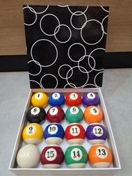 BOLA BILLIARD IMPORT SET 52 MM MEJA 7 FEET POOL BALL BEST QUALITY MEDIUM