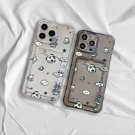 Couple Crystal Slot Card Case Casing For Vivo V40 V30 T3 iQOO Z9 Lite Y28 Y28s Y37 Y18t Y100 Y300 Y0