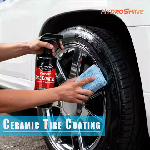 Hydroshine Ceramic Tire Coating Shine Spray Tyre Gloss Plastic Rubber Wheel Restorer Long Lasting Hy