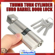 [JDZH] Thumb Turn Cylinder Euro Barrel Door Lock UPVC Anti Pick 35/35 + 3 Keys Kit