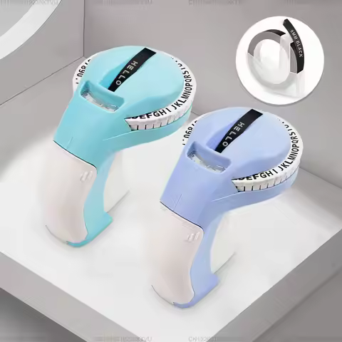 B90 Label Printer 3D Embossing Portable Manual Label Maker Similar as Dymo 12965 Labeling Machine or