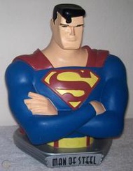 1999 DC COMICS WARNER BROS STUDIO STORE SUPERMAN 11" BUST, M