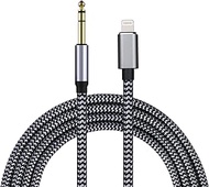 Lightning to 6.35mm 1/4 inch TRS Audio Stereo Cable for iPhone 12/11/X/XS/XR/8/7/iPad/iPod, Amplifie