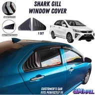 PERODUA BEZZA MUSTANG Shark Gill Rear Window Louver Cover Tingkap Kereta Celah Insang Jerung bezza
