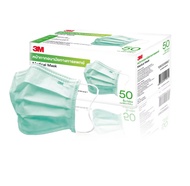 3M Nexcare Mask Medical Mask " รุ่นหนานุ่ม ปั๊มบน " หน้ากากอนามัยสีเขียว (1 กล่อง 50 ชิ้น)