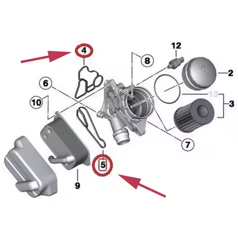 Engine Oil Filter Housing Gasket & Oil Cooler Seal For BMW N54 N55 F10 F30 E90 E92 E93 E82 E88 E60 X
