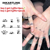 9 cute pandas temporary tattoo stickers, waterproof long-lasting magic tattoo, lasts to 15 days fake