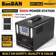 800W Power Station 788000mAh Portable Power Station 220V Output Emergency Power Large Capacity Solar