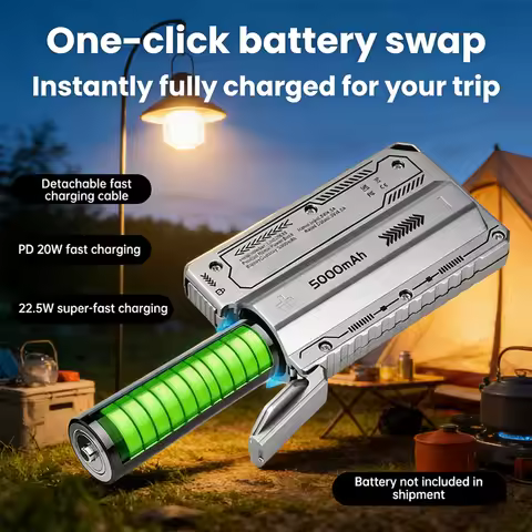 21700 Power Bank Case No Solder DIY Charger, PD 20W Fast Charging USB-C Battery Box 5000mAh Charger 