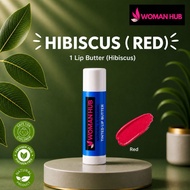 [WOMANHUB] Lip Butter Organik Hibiscus- Pelembap Bibir Kering, Sensitif, Eczema, Merekah, Menggelupa