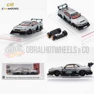 CM Model Nissan LBWK ER34 5 Chrome Black - CHASE