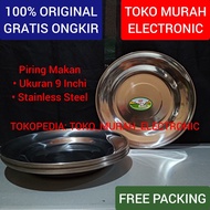 TME - Piring Makan Stainless 24 Cm 1 Lusin