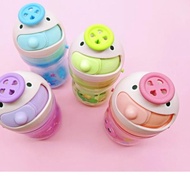 HIJAU Latest Cute Motiv Plastic Children's Straw Drinking Bottle Hx-608 - Green