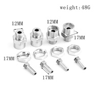 4PCS Metal Hex Adapter 12mm to 17mm Wheel Hex Adapter Extension Conversion Nuts for 1/10 RC Car
