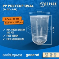 POLYCUP Oval Plastic Cup 14 Oz | 7 grams