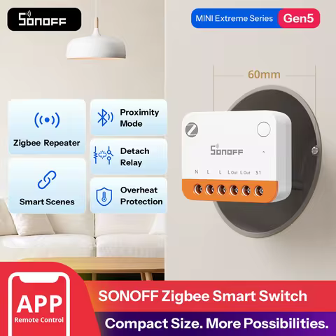 SONOFF MINI-ZB1GS MINI ONE Zigbee Smart Switch Direct Local Control Smart Overheating Protection 16A