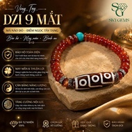 Red Agate Mix Dzi 9 Eyes & Tibetan Jade