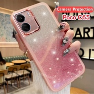 Poco C65 2023 Luxury Bling Glitter Casing For Poco C65 C 65 65C PocoC65 2023 Soft Silicone Transpare