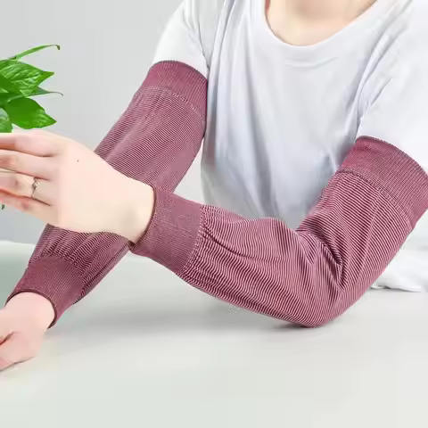Work Elastic Fishing Cycling Long Sleeves For Men Women Arm Cover Striped Arm Sleeves Arm Warmer Bre
