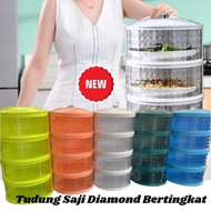 Diamond Design Tudung Saji Viral  Food Storage 4/5 tier