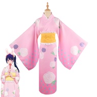 Anime oshi no ko hoshino ai Trang Phục Cosplay hoshino rubii Bộ Áo choàng tắm kimono màu hồng hóa tr