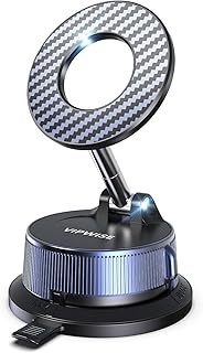 VIPWISE Magnetic Phone Holders for Your Car [89+LBS Suction & 3200gf Magnetic] 360° Adjustable Magsa