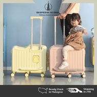 Ride on Luggage 20 Inch 80kg Supported Seat Rideable Cup Holder Carry On Luggage Bag Travel Suitcase