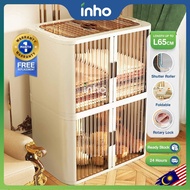 INHO L45-65cm (1-3 Layers) 2 Door Stackable Foldable Clothes Storage Cabinet Storage Box With Pulley