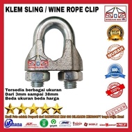 KLEM SLING 30mm (11/2") - WINE ROPE CLIP GALV 30mm (11/2") - KLEM TALI