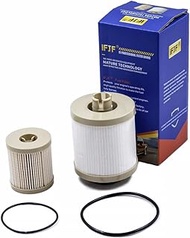 iFJF FD4616 Fuel Filter Lower Lifter Pump Filter and Upper Fuel Bowl Filter for Ford 6.0L V8 Super D