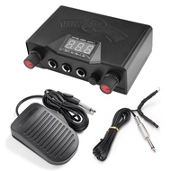 Tattoo Power Supply Kit Digital LCD Screen Dual Mode Foot Pedal Clip Cords for Rotary & Coil Tattoo 