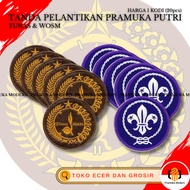 1 Kodi (20 pcs) Embroidered PUTRI Scout Badge / Bet Tunas & Wosm